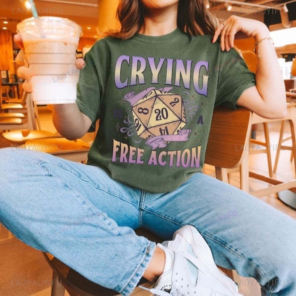 Esports Gaming Shirts - Funny DnD Crying Is A Free