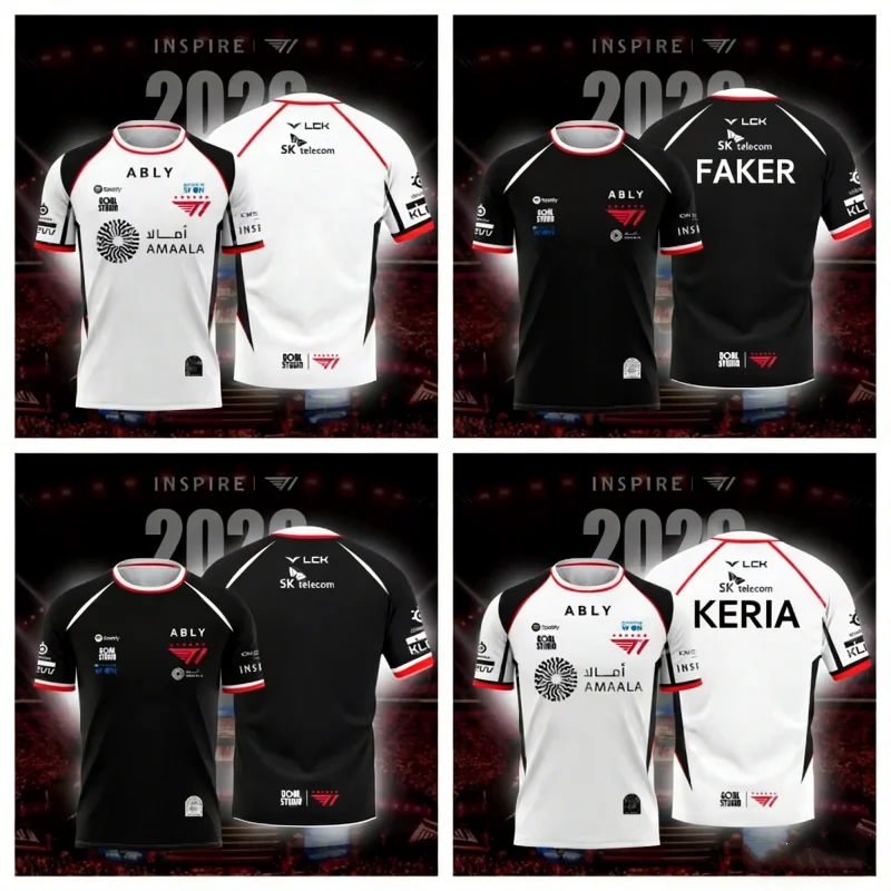 Esports Gaming Shirts - 2026 NEW T1 ESPORTS TEAM JERSEY