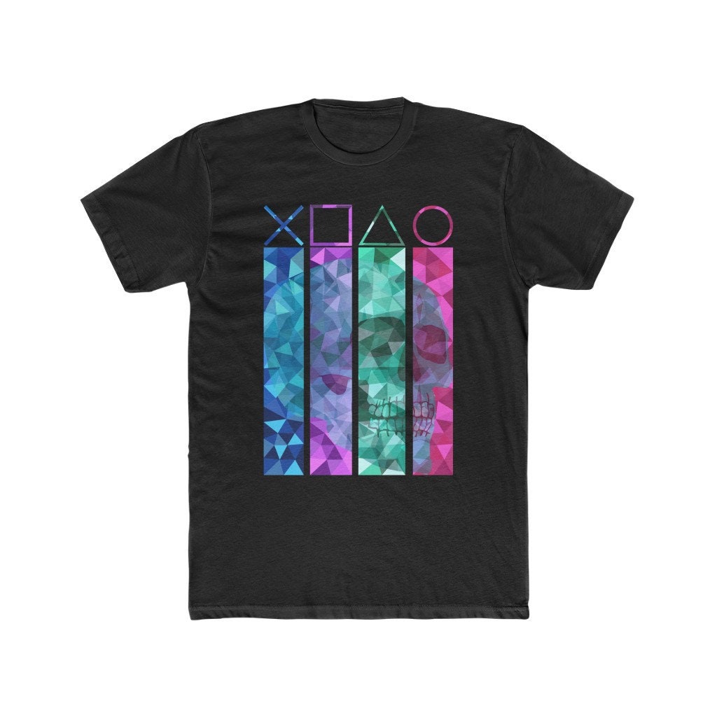 Esports Gaming Shirts - Gamer Skull Ps1 Ps2 Ps3 Ps4