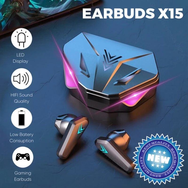 1PCS X15 TWS X15 Pro Wireless  - Esports Gaming Video recension och pris