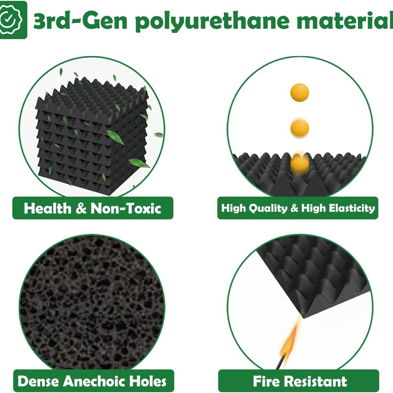 1PC Self-Adhesive Acoustic Sou - Sound Dampening Foam recension och pris