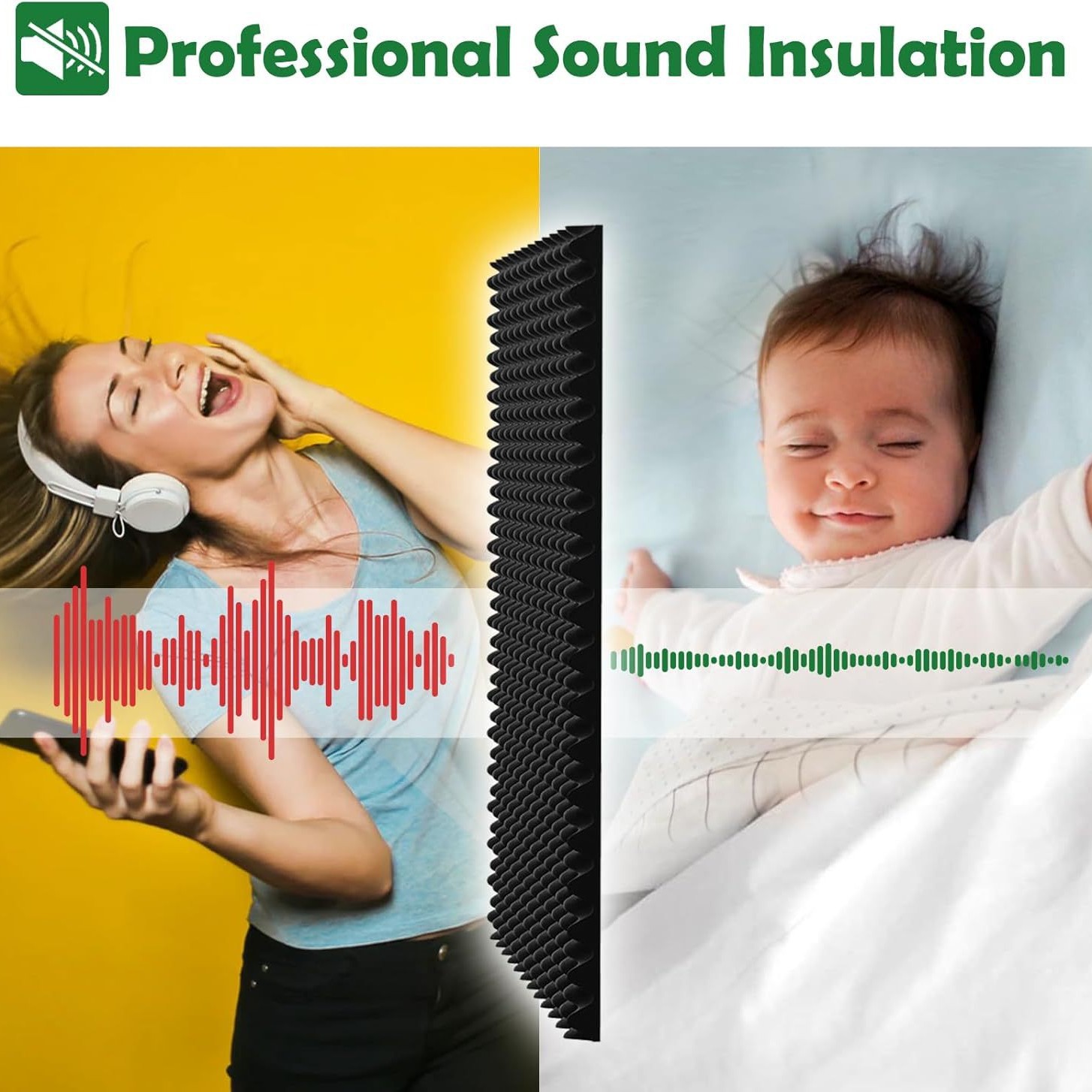 1PC Self-Adhesive Acoustic Sou - Sound Dampening Foam recension och pris