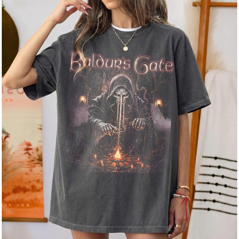Vintage 90s Baldurs Gate 3 T-S - Esports Gaming Shirts recension och pris