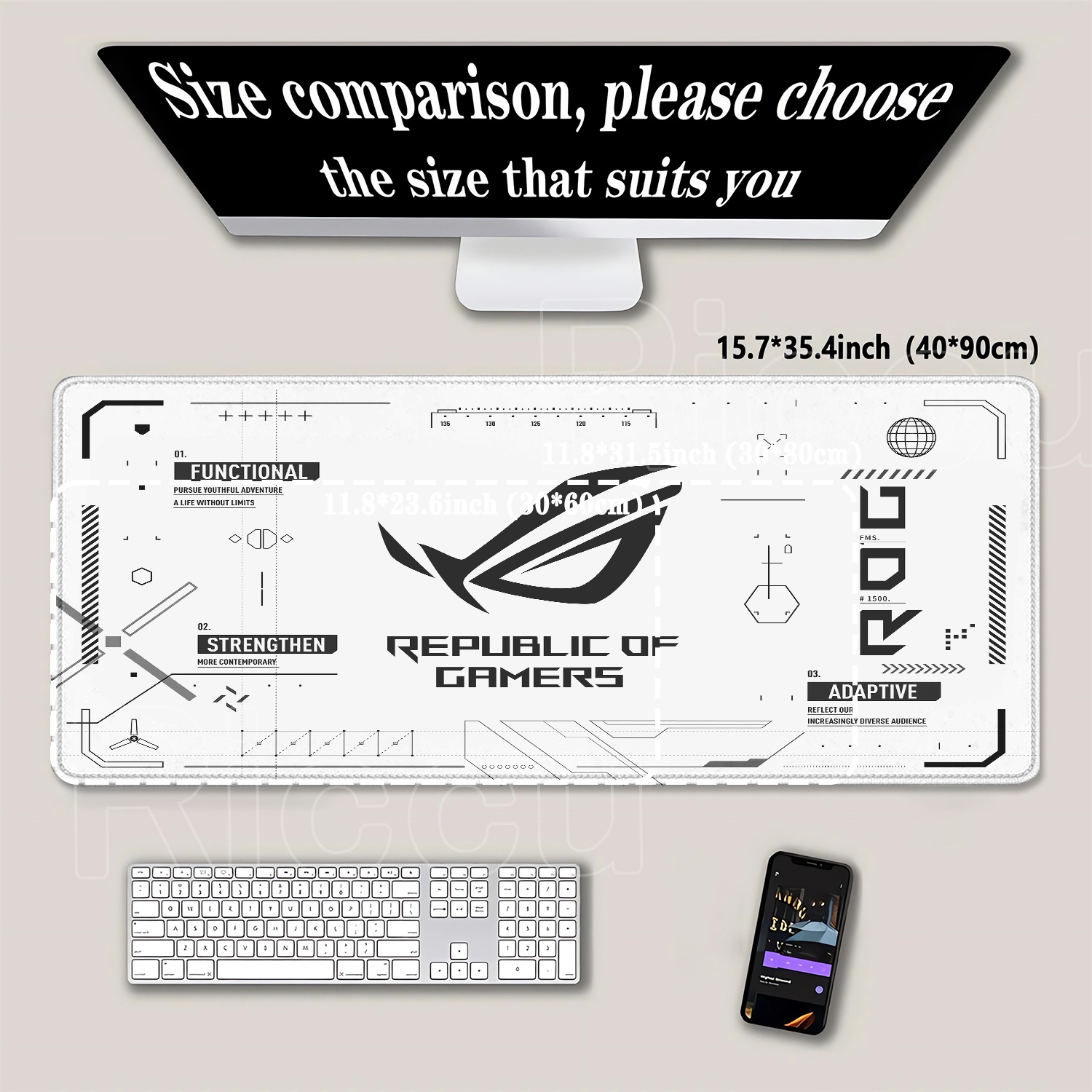 R-ROG Large Gaming Mouse Pad A - Esports Pc Gaming recension och pris