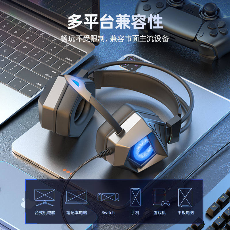 Custom Over-Ear Wired Headphon - Esports Gaming Video recension och pris