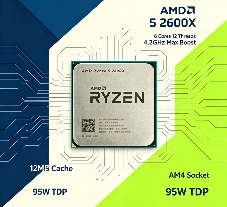 AMD R5 2600X 12nm AM4 Desktop  - Esports Pc Gaming recension och pris