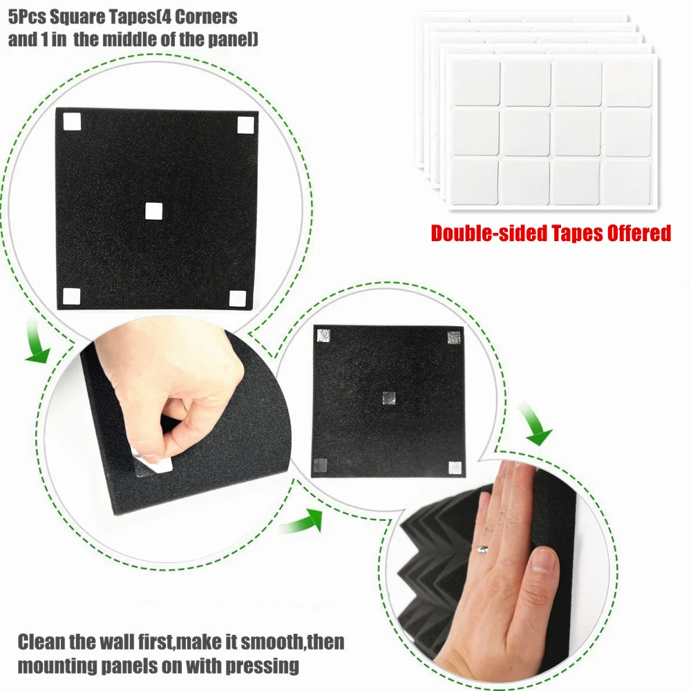12/24Pcs 30x30x5cm Studio Acou - Sound Dampening Foam recension och pris